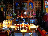 24 Trugo Gompa Main Altar Has Statues Of Buddhas Of The Three Times Dipamkara, Shakyamuni And Maitreya The main altar of Trugo Gompa contains images of the Buddhas of the Three Times, Dipamkara (past), Shakyamuni (present) and Maitreya (future).
